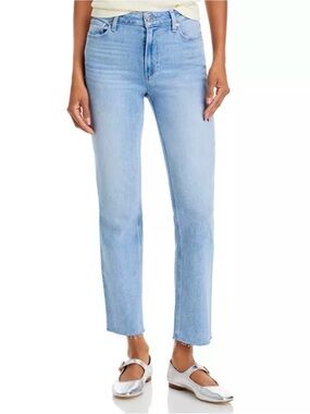 PAIGE Cindy High Rise Ankle Straight Jeans